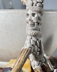 Hand Carved Bone - Skull and Snake Spirit - Large
