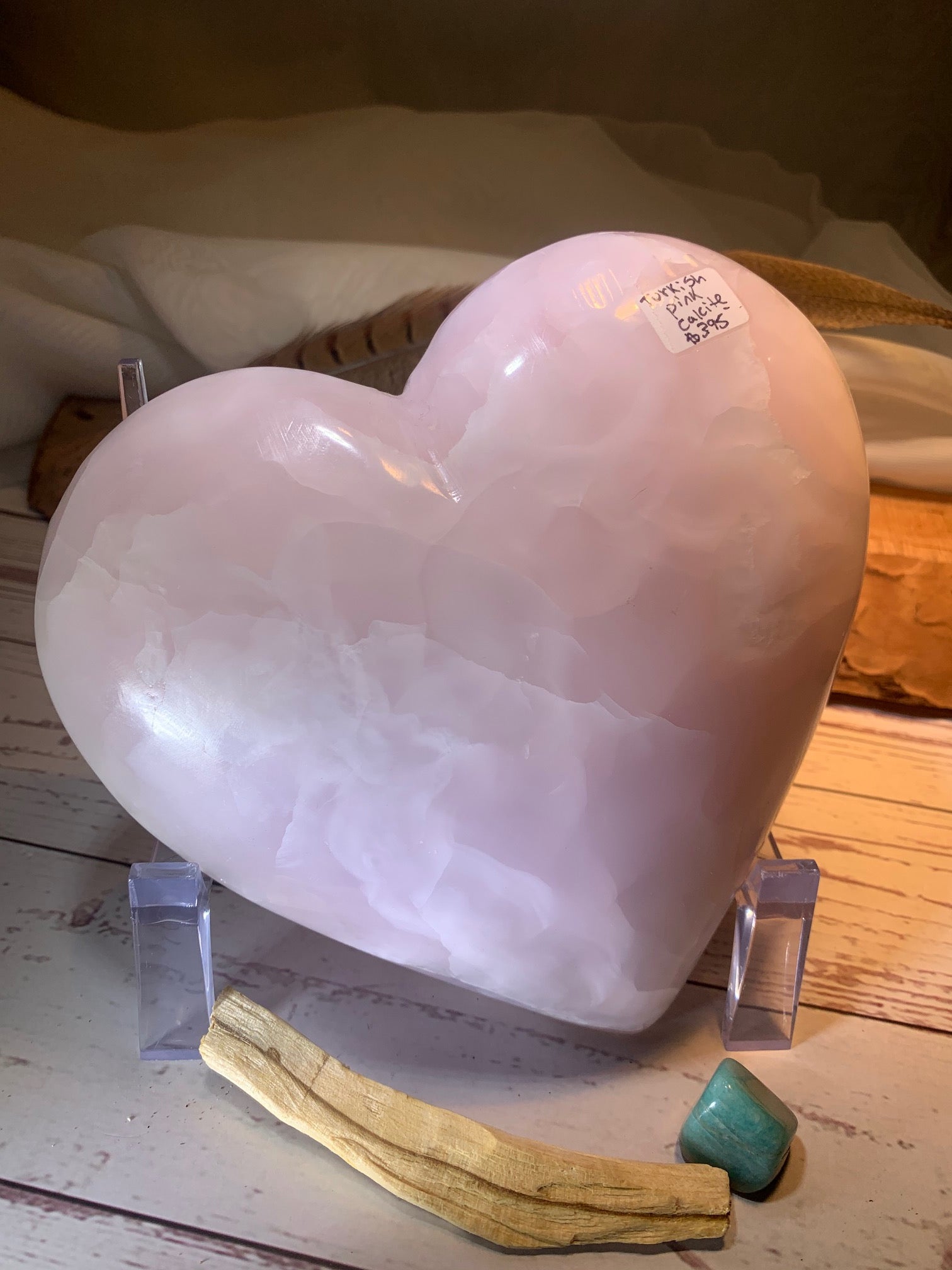 Pink Calcite Heart