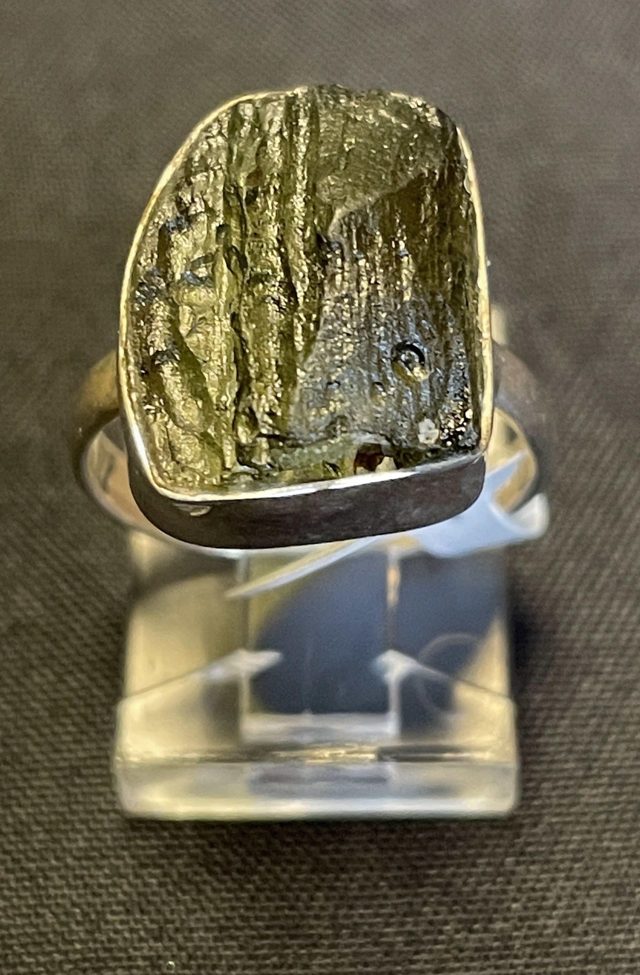 Ring - Moldavite &amp; Sterling Silver