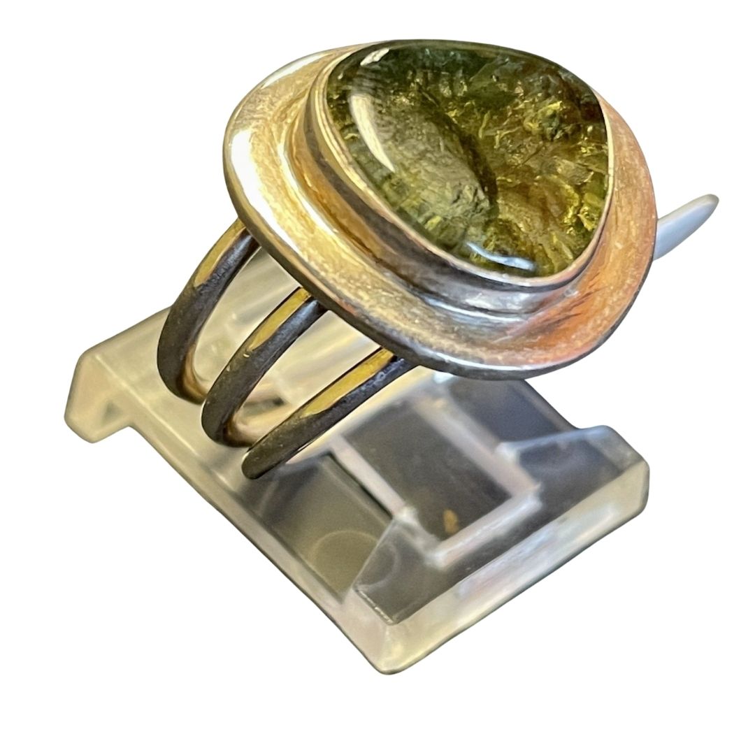 Ring - Moldavite &amp; Sterling Silver