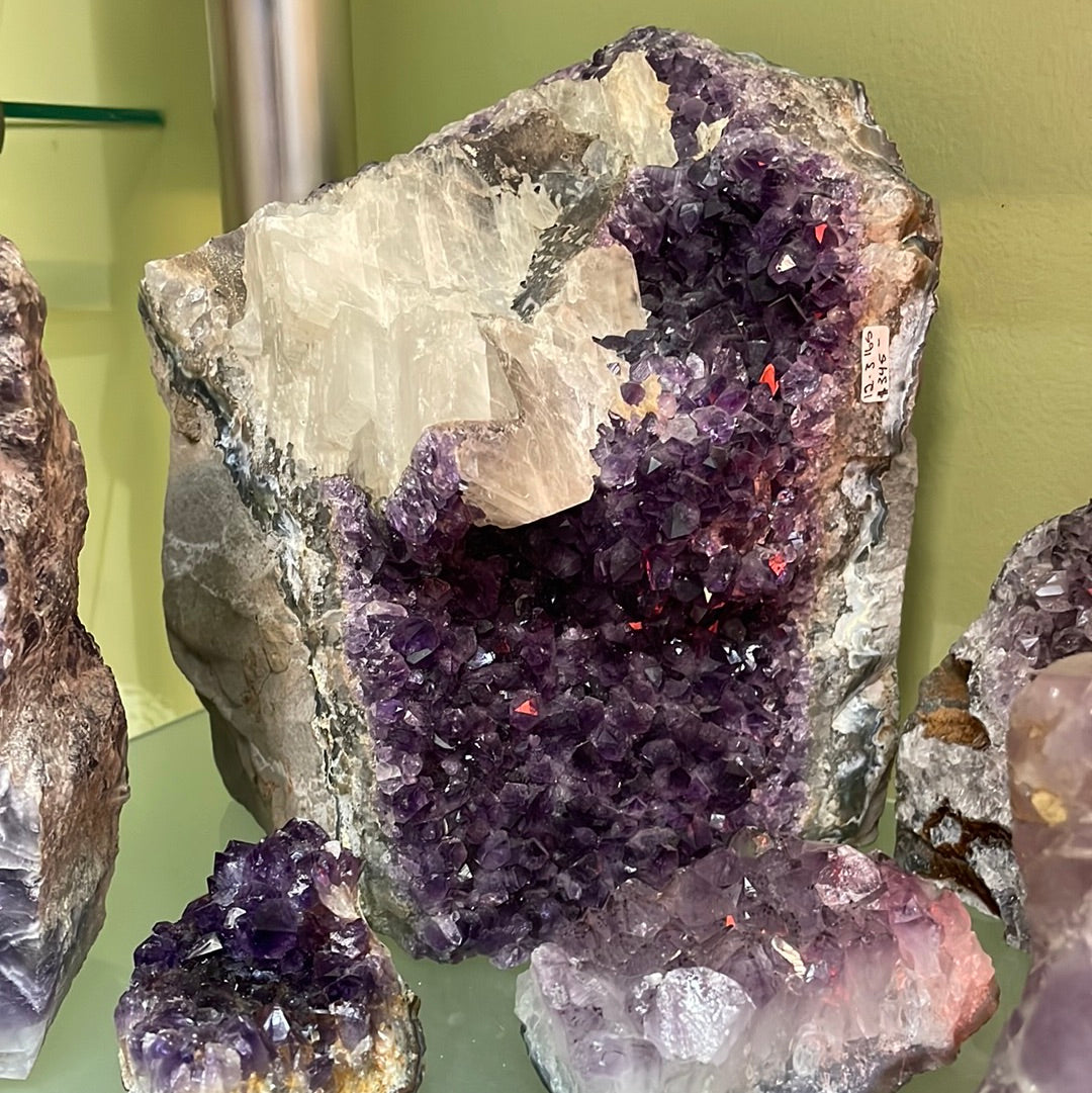 Amethyst/Selenite Geode